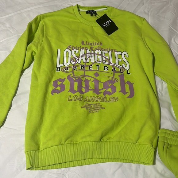 BooHooMAN Neon Green Shorts LA - Picture 7 of 11